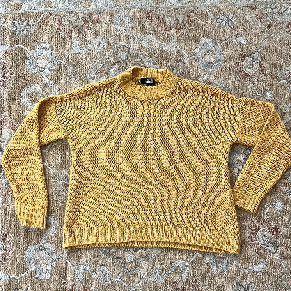 Cozy Yellow Knit Sweater